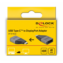 Facilitez le branchement de vos écrans DisplayPort grâce à cet adaptateur UCB-C - DisplayPort et profitez pleinement d'une résolution jusqu'à 4K @ 60 Hz. 
