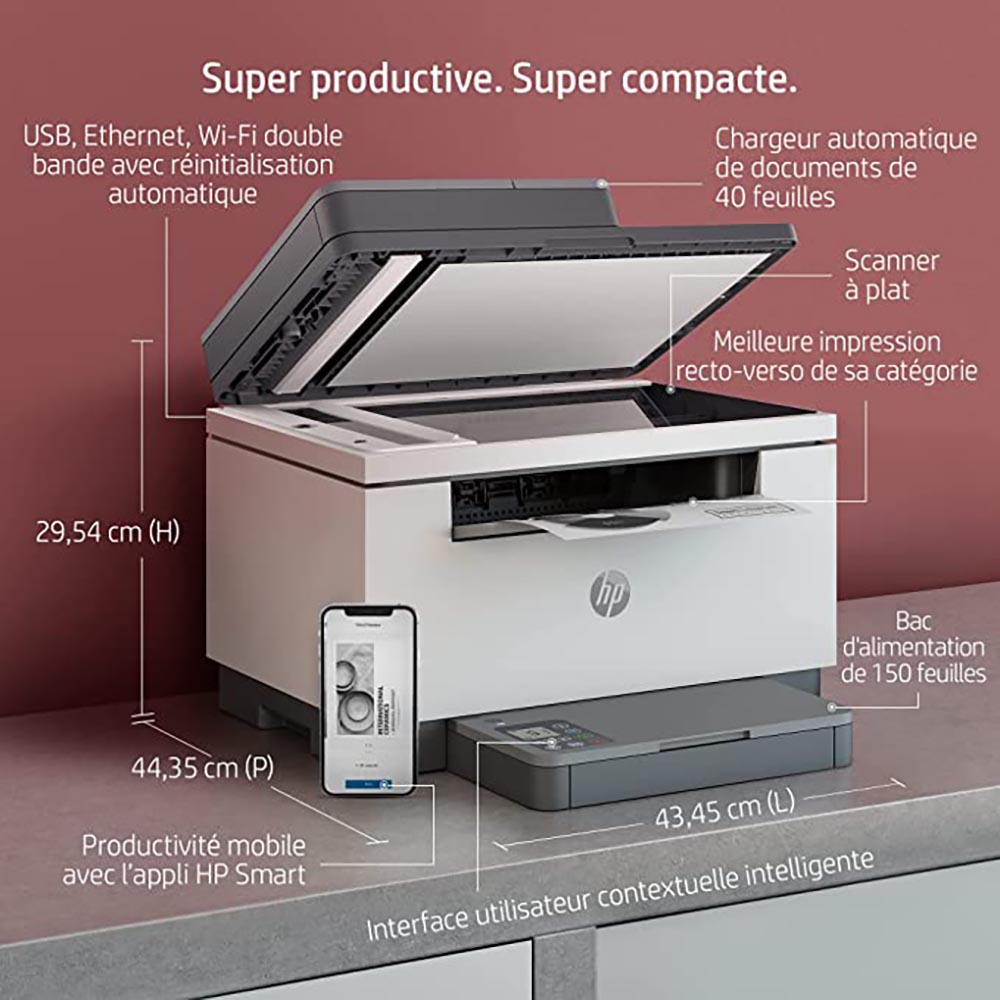 Imprimante multifonction HP LaserJet M234sdwe Laser - 6GX01E#B19–