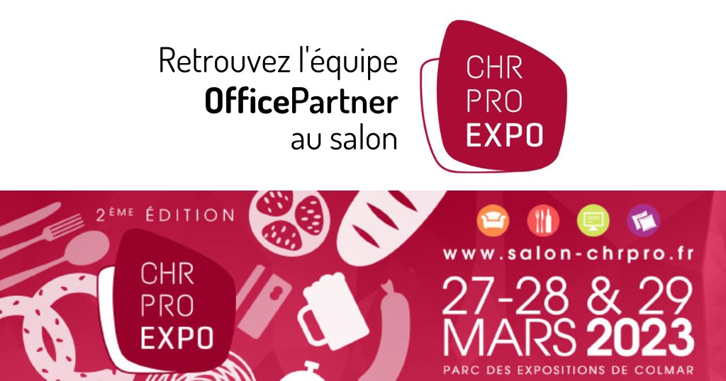 Affiche participation OfficePartner salon CHR PRO EXPO 2023