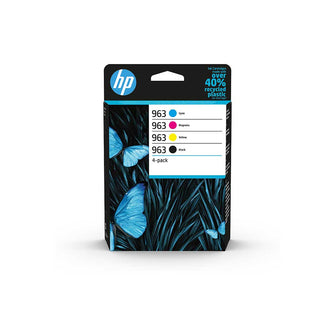 Pack de 4 cartouches d'encre noir et couleurs d'origine HP 963 - 6ZC70AE