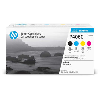 Pack de cartouche de toner d'origine Samsung CLT-P406C noir, cyan, magenta, jaune - SU375A