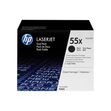 Pack de cartouches de toner d'origine HP 55X noir - CE255XD