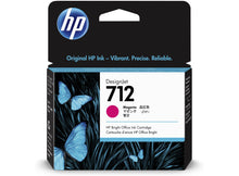Cartouche d'encre couleur magenta d'origine HP 712 DesignJet 29mL - 3ED68A