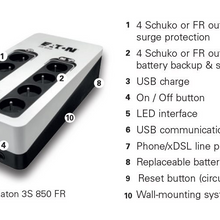 Onduleur offline 3S 850VA/510W prises FR port USB - 3S850F - officepartner.fr