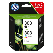Pack de 2 cartouches d'encre - 1 noir et 1 couleur d'origine HP 303 - 3YM92AE - Officepartner.fr