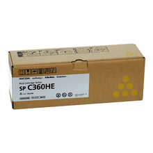 Cartouche de toner d'origine Ricoh SP C360 HE jaune - 408187 - OfficePartner.fr