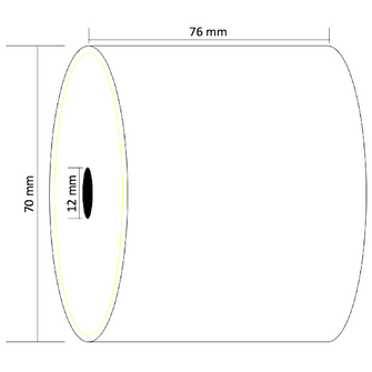 Lot de 50 bobines papier 2 plis autocopiant blanc - jaune SBPA pour imprimante 75/70/12 - OfficePartner.fr