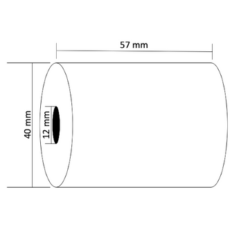 Lot de 50 bobines papier thermique SBPA pour TPE 57 x 40 x 12 - OfficePartner.fr