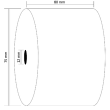 rouleau papier thermique 57 x 40 x 12 carte sans bisphénol A sbpa