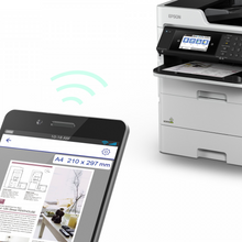 Imprimante multifonctions Epson A4 Couleur - WF-C579RDTWF : La dernière imprimante A4 RIPS MFD offre des vitesses d’impression, de numérisation et de copie élevées, avec un encombrement, un coût total de possession et un impact environnemental réduits.