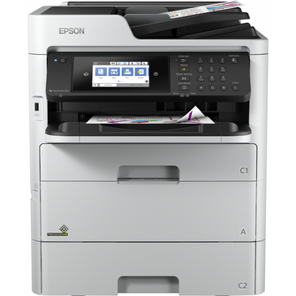 Imprimante multifonctions Epson A4 Couleur - WF-C579RDTWF : La dernière imprimante A4 RIPS MFD offre des vitesses d’impression, de numérisation et de copie élevées, avec un encombrement, un coût total de possession et un impact environnemental réduits.