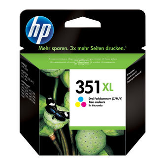 Cartouches d'encre couleur d'origine HP 351XL - CB338EE - officepartner.fr