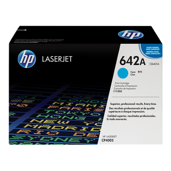 Cartouche de toner d'origine HP 642A couleur cyan - CB401A - OfficePartner.fr