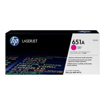 Cartouche de toner d'origine HP 651A couleur magenta - CE343A - OfficePartner.fr