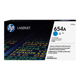 Cartouche de toner d'origine HP 654A couleur cyan - CF331A - OfficePartner.fr