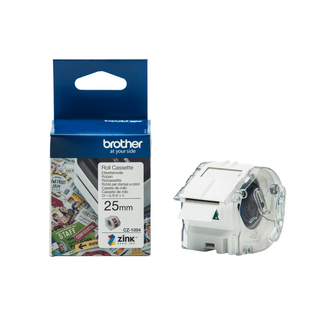 Ruban d'étiquettes tout-en-couleur Brother, 25mm - CZ-1004 - Le ruban mesure 5 m de long et 25 mm de large pour l'étiqueteuse Brother VC-500W.