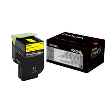 Cartouche de toner d'origine Lexmark 800X4 Jaune - 80C0X40