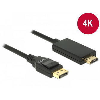Câble DisplayPort vers HDMI-1 4K Delock 1 m - DE85316 - OfficePartner.fr