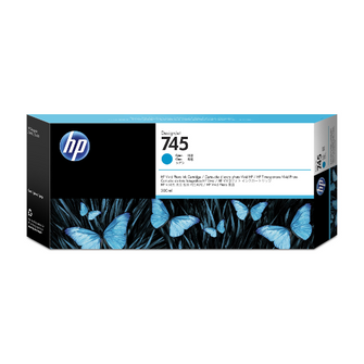 cartouche d'encre d'origine HP 745 designJet cyan 300ml - F9K03A - officepartner.fr