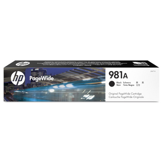 Cartouche d'encre pigmenté PageWide d'origine HP 981A noir - J3M71A