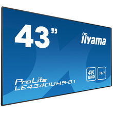 Écran dynamique (digital signage) 43 pouces Iiyama - LE4340UHS-B1 - OfficePartner.fr