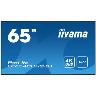 Écran dynamique (digital signage) 65 pouces Iiyama Prolite - LE6540UHS-B1 - OfficePartner.fr