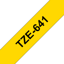 Cassette originale à ruban pour étiqueteuse Brother 18mm noir sur jaune - TZe-641
