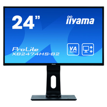 Moniteur 24" Iiyama VA Full HD VGA HDMI DP pivot - XB2474HS-B2 - OfficePartner.fr