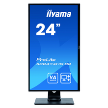 Moniteur 24" Iiyama VA Full HD VGA HDMI DP pivot - XB2474HS-B2 - OfficePartner.fr