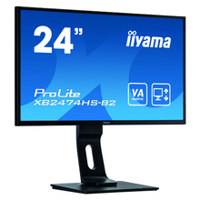 Moniteur 24" Iiyama VA Full HD VGA HDMI DP pivot - XB2474HS-B2 - OfficePartner.fr
