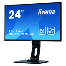 Moniteur 24" Iiyama VA Full HD VGA HDMI DP pivot - XB2474HS-B2 - OfficePartner.fr