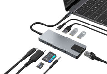 ProXtend - MultiHubs USB-C | Ports USB/USB-C | Carte SD | 10 en 1 - USBC-MULTI10-001